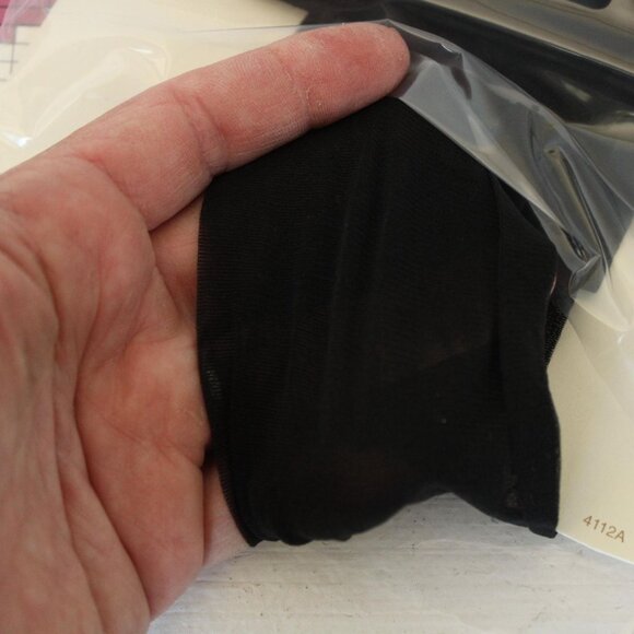 Vintage 1990s 2000s Pantyhose, New NOS, Hanes Jet Black, Size A-B, Silk Reflecti - Picture 10 of 10